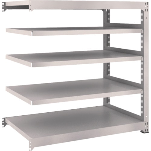 トラスコ中山 TRUSCO スチールラック M3型 W1200×D721×H1200 5段 連結 ネオグレー(ご注文単位1台)【直送品】