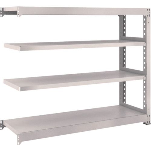 トラスコ中山 TRUSCO スチール製中量ボルトレス棚 M3型 W1500×D471×H1200 4段 連結 ネオグレー(ご注文単位1台)【直送品】