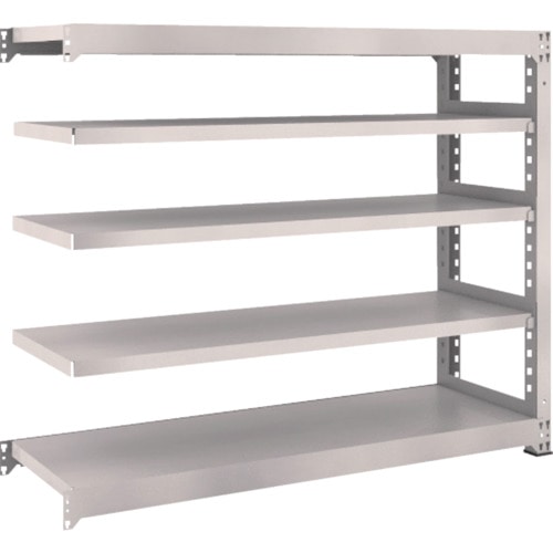 トラスコ中山 TRUSCO スチール製中量ボルトレス棚 M3型 W1500×D471×H1200 5段 連結 ネオグレー(ご注文単位1台)【直送品】