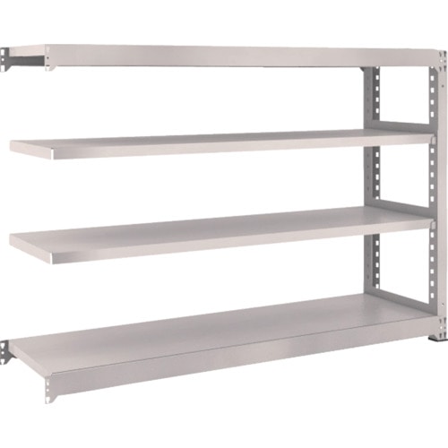 トラスコ中山 TRUSCO スチールラック M3型 W1800×D471×H1200 4段 連結 ネオグレー(ご注文単位1台)【直送品】