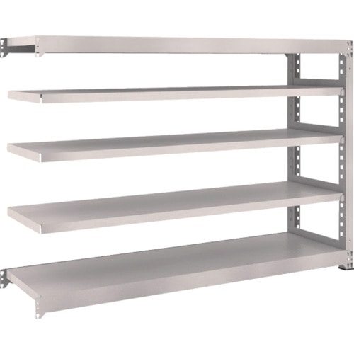 トラスコ中山 TRUSCO スチールラック M3型 W1800×D471×H1200 5段 連結 ネオグレー(ご注文単位1台)【直送品】