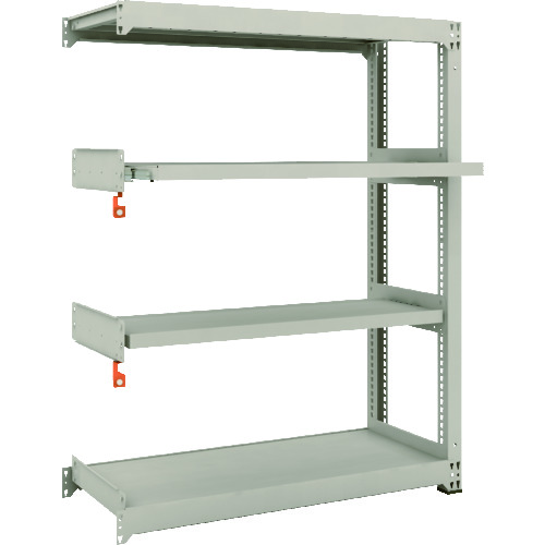 トラスコ中山 TRUSCO スチール製中量ボルトレス棚 M3型 W1200×D471×H1500 4段うちスライド2段 連結(ご注文単位1台)【直送品】