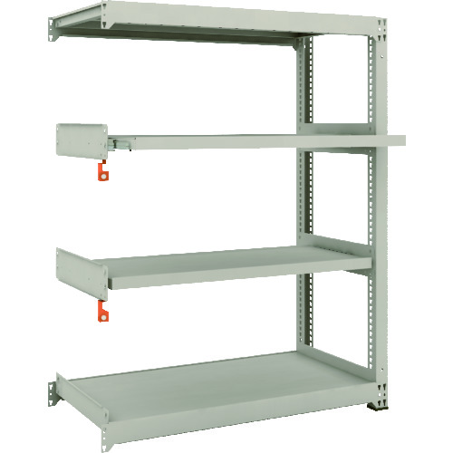 トラスコ中山 TRUSCO スチール製中量ボルトレス棚 M3型 W1200×D571×H1500 4段うちスライド2段 連結(ご注文単位1台)【直送品】