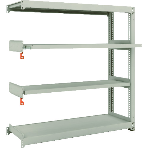 トラスコ中山 TRUSCO スチール製中量ボルトレス棚 M3型 W1500×D471×H1500 4段うちスライド2段 連結(ご注文単位1台)【直送品】