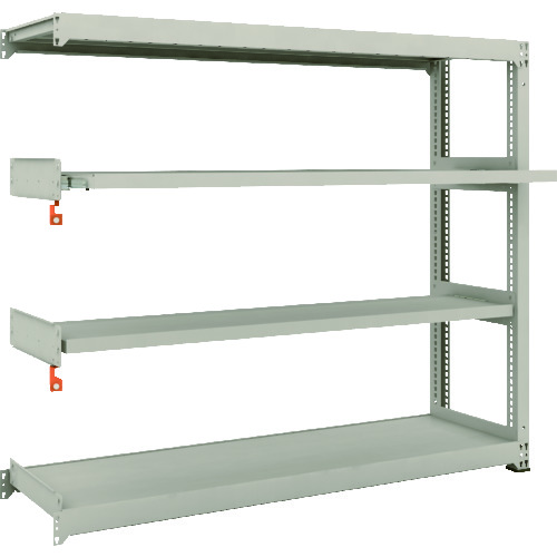 トラスコ中山 TRUSCO スチール製中量ボルトレス棚 M3型 W1800×D471×H1500 4段うちスライド2段 連結(ご注文単位1台)【直送品】