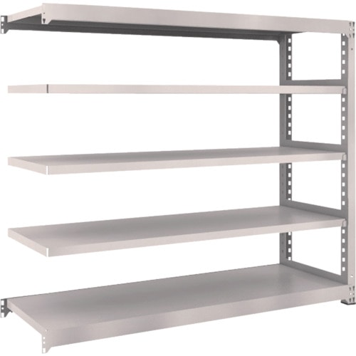 トラスコ中山 TRUSCO スチールラック M3型 W1800×D571×H1500 5段 連結 ネオグレー(ご注文単位1台)【直送品】