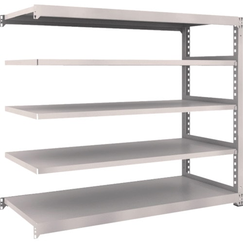 トラスコ中山 TRUSCO スチールラック M3型 W1800×D721×H1500 5段 連結 ネオグレー(ご注文単位1台)【直送品】