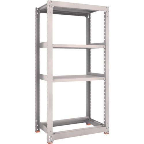 トラスコ中山 TRUSCO スチールラック M3型中量棚 900X571XH1800 棚板3段+タイヤ1段(ご注文単位1台)【直送品】
