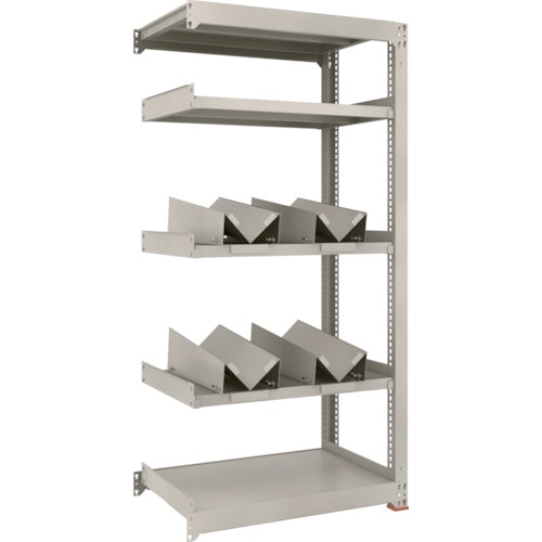 トラスコ中山 TRUSCO 一斗缶ラック スチールラック M3型中量棚 W900×D571×H1800 5段 連結 缶受×4付(ご注文単位1台)【直送品】