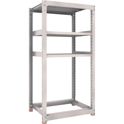 トラスコ中山 TRUSCO スチールラック M3型中量棚 900X721XH1800 棚板3段+タイヤ1段(ご注文単位1台)【直送品】