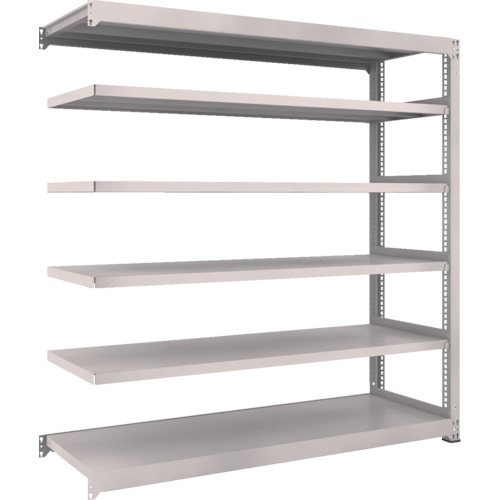 トラスコ中山 TRUSCO スチール製中量ボルトレス棚 M3型 W1200×D1121×H1800 6段 連結 ネオグレー（ご注文単位1台）【直送品】