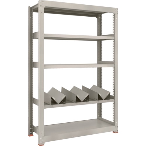 トラスコ中山 TRUSCO 一斗缶ラック スチールラック M3型中量棚 W1200×D471×H1800 5段 単体 缶受×3付(ご注文単位1台)【直送品】