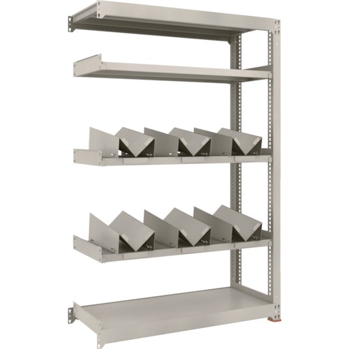 トラスコ中山 TRUSCO 一斗缶ラック スチールラック M3型中量棚 W1200×D471×H1800 5段 連結 缶受×6付（ご注文単位1台）【直送品】