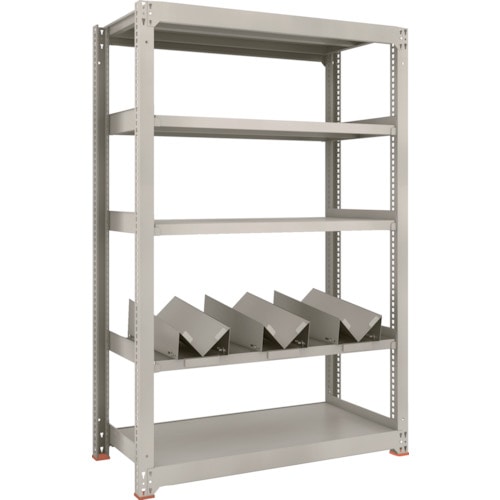 トラスコ中山 TRUSCO 一斗缶ラック スチールラック M3型中量棚 W1200×D571×H1800 5段 単体 缶受×3付(ご注文単位1台)【直送品】