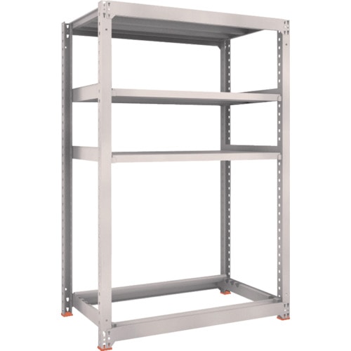 トラスコ中山 TRUSCO スチールラック M3型中量棚 1200X721XH1800 棚板3段+タイヤ1段(ご注文単位1台)【直送品】