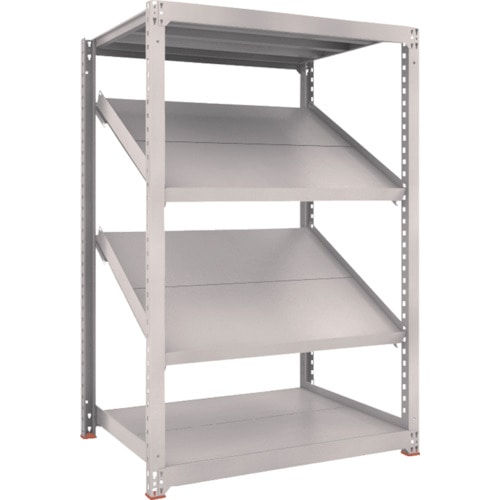 トラスコ中山 TRUSCO スチールラック M3型中量棚 1200X921XH1800 4段 傾斜2段(ご注文単位1台)【直送品】