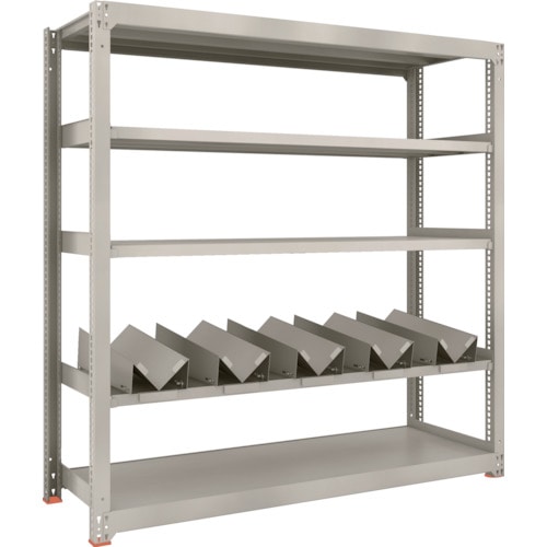 トラスコ中山 TRUSCO 一斗缶ラック スチールラック M3型中量棚 W1800×D571×H1800 5段 単体 缶受×5付(ご注文単位1台)【直送品】