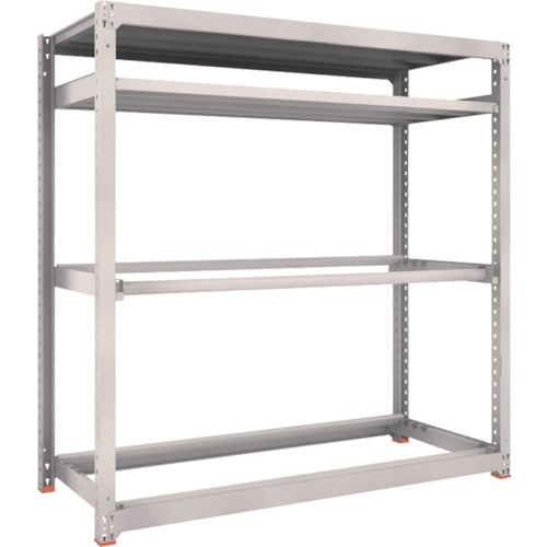 トラスコ中山 TRUSCO スチールラック M3型中量棚 1800X721XH1800 棚板2段+タイヤ2段(ご注文単位1台)【直送品】
