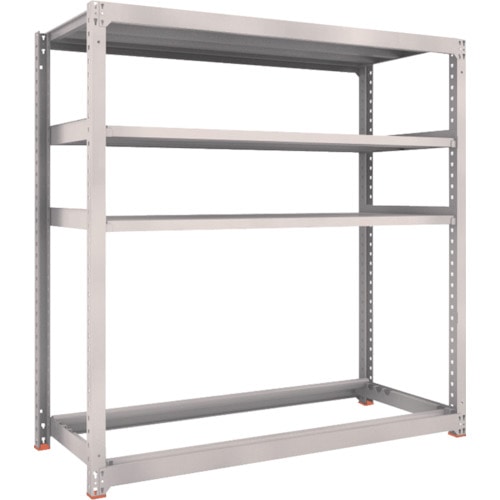 トラスコ中山 TRUSCO スチールラック M3型中量棚 1800X721XH1800 棚板3段+タイヤ1段(ご注文単位1台)【直送品】