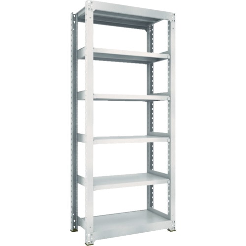 トラスコ中山 TRUSCO スチールラック M3型 W900×D471×H2100 6段 単体 ネオグレー(ご注文単位1台)【直送品】