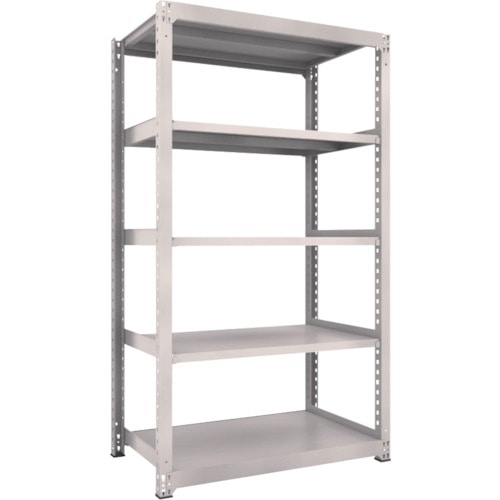 トラスコ中山 TRUSCO スチールラック M3型中量棚 1200X721XH2100 5段 単体 ネオグレー(ご注文単位1台)【直送品】