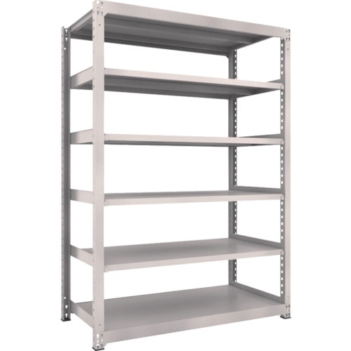 トラスコ中山 TRUSCO スチールラック M3型 W1500×D721×H2100 6段 単体 ネオグレー(ご注文単位1台)【直送品】