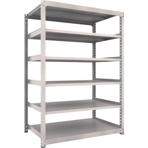 トラスコ中山 TRUSCO スチールラック M3型 W1500×D921×H2100 6段 単体 ネオグレー(ご注文単位1台)【直送品】