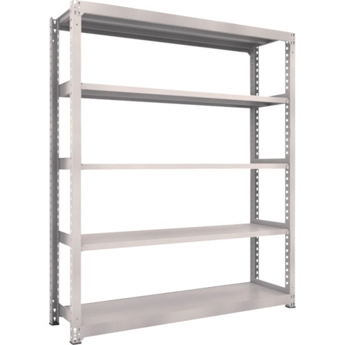 トラスコ中山 TRUSCO スチールラック M3型中量棚 1800X471XH2100 5段 単体 ネオグレー(ご注文単位1台)【直送品】