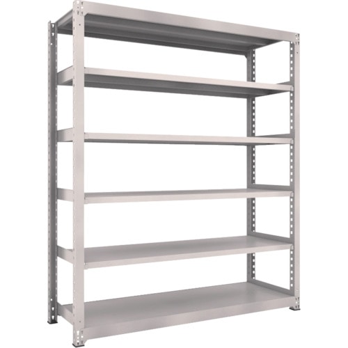 トラスコ中山 TRUSCO スチールラック M3型 W1800×D571×H2100 6段 単体 ネオグレー(ご注文単位1台)【直送品】