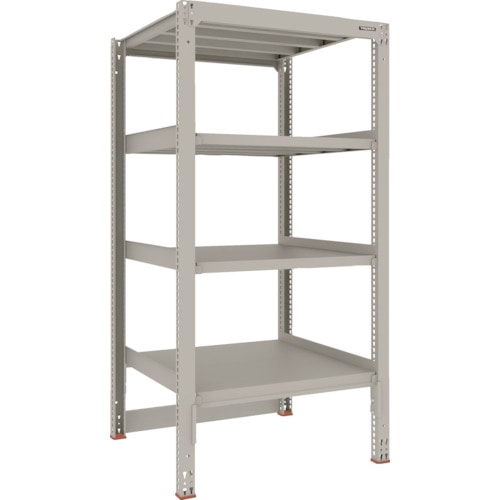 トラスコ中山 TRUSCO スチールラック M3型中量棚 台車天板収納型 H1800XW900XD921 4段 単体(ご注文単位1セット)【直送品】