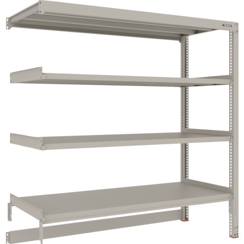 トラスコ中山 TRUSCO スチールラック M3型中量棚 台車天板収納型 H1800XW1800XD721 4段 連結(ご注文単位1セット)【直送品】