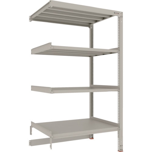 トラスコ中山 TRUSCO スチールラック M3型中量棚 台車天板収納型 H2100XW1200XD921 4段 連結(ご注文単位1セット)【直送品】