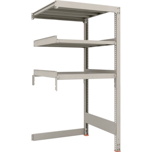 トラスコ中山 TRUSCO スチールラック M3型中量棚 下段開放型 H1800XW900XD921 3段 連結(ご注文単位1セット)【直送品】