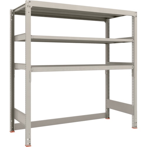 トラスコ中山 TRUSCO スチールラック M3型中量棚 下段開放型 H1800XW1800XD721 3段 単体(ご注文単位1セット)【直送品】