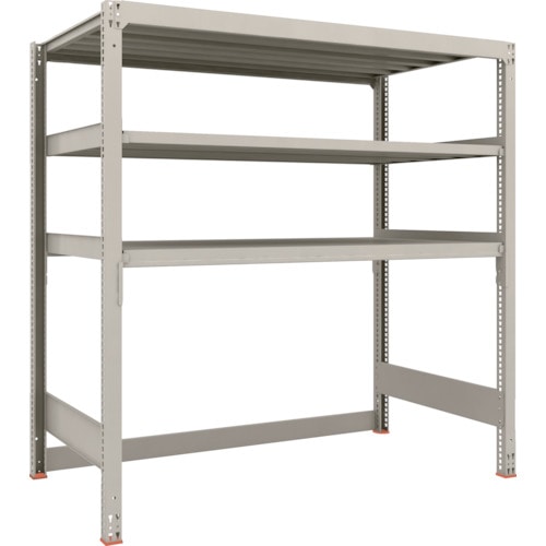 トラスコ中山 TRUSCO スチールラック M3型中量棚 下段開放型 H1800XW1800XD921 3段 単体(ご注文単位1セット)【直送品】