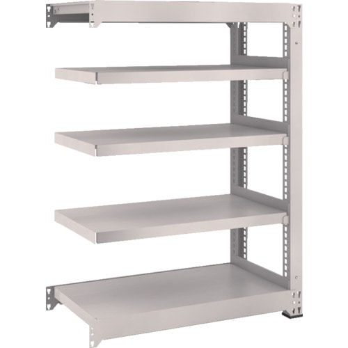 トラスコ中山 TRUSCO スチールラック M5型 W900×D471×H1200 5段 連結 ネオグレー(ご注文単位1台)【直送品】