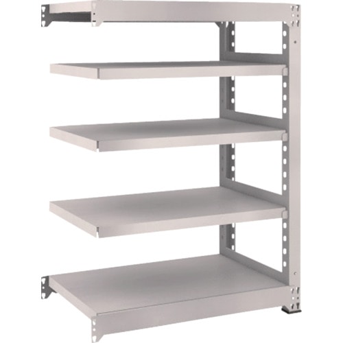 トラスコ中山 TRUSCO スチールラック M5型 W900×D571×H1200 5段 連結 ネオグレー(ご注文単位1台)【直送品】