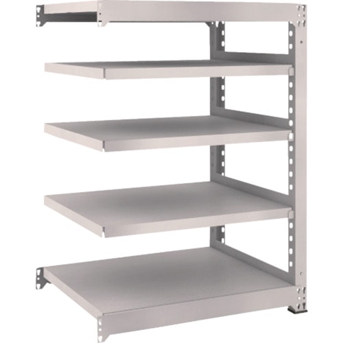 トラスコ中山 TRUSCO スチールラック M5型 W900×D721×H1200 5段 連結 ネオグレー(ご注文単位1台)【直送品】
