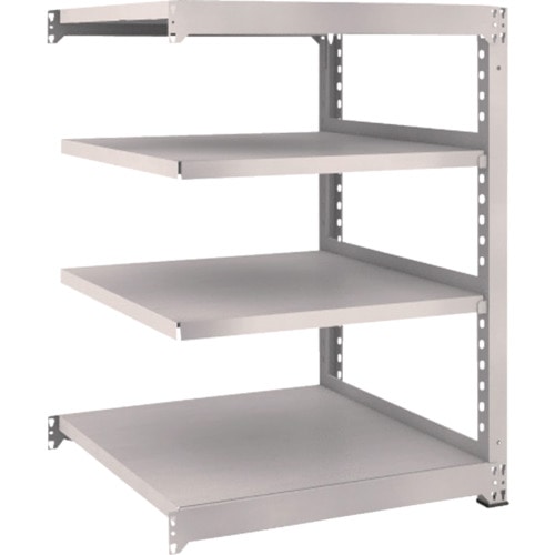 トラスコ中山 TRUSCO スチールラック M5型 W900×D921×H1200 4段 連結 ネオグレー(ご注文単位1台)【直送品】