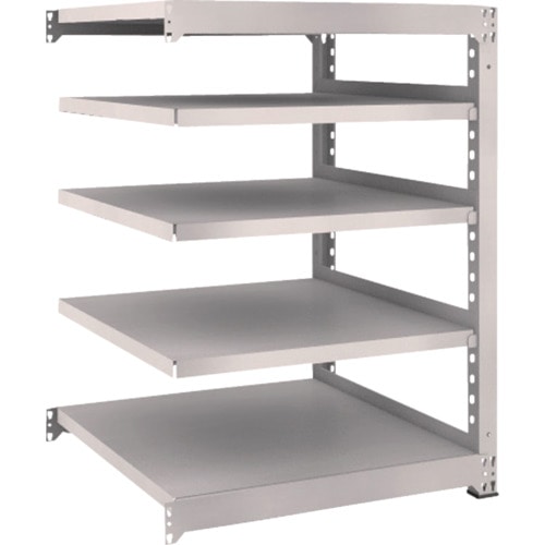トラスコ中山 TRUSCO スチールラック M5型 W900×D921×H1200 5段 連結 ネオグレー(ご注文単位1台)【直送品】