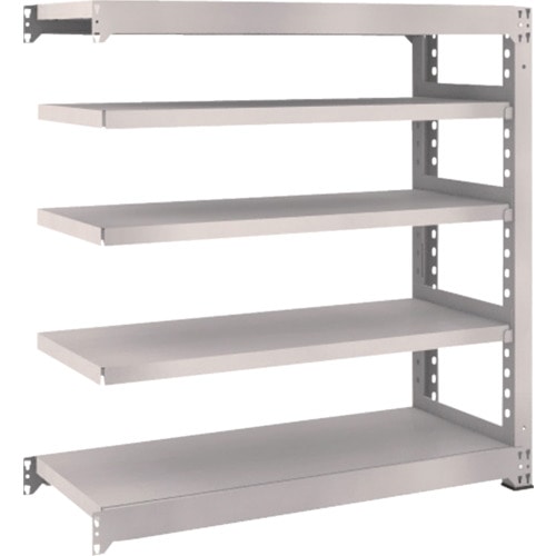 トラスコ中山 TRUSCO スチールラック M5型 W1200×D471×H1200 5段 連結 ネオグレー(ご注文単位1台)【直送品】