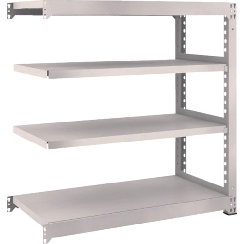 トラスコ中山 TRUSCO スチールラック M5型 W1200×D571×H1200 4段 連結 ネオグレー(ご注文単位1台)【直送品】