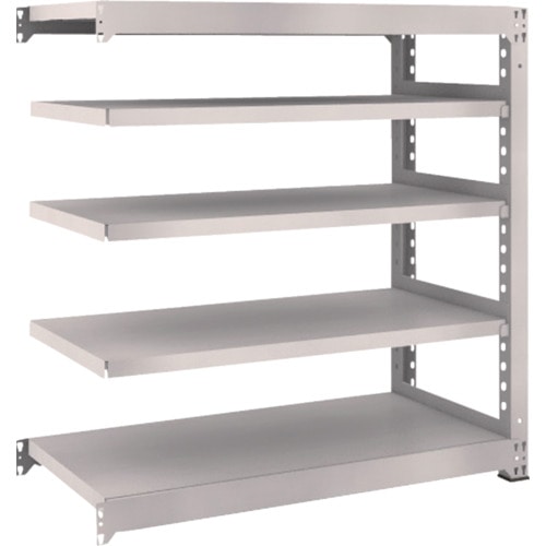 トラスコ中山 TRUSCO スチールラック M5型 W1200×D571×H1200 5段 連結 ネオグレー(ご注文単位1台)【直送品】
