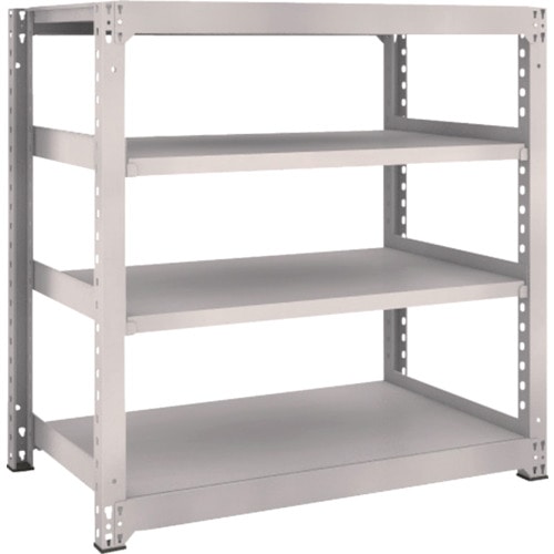 トラスコ中山 TRUSCO スチールラック M5型 W1200×D721×H1200 4段 単体 ネオグレー(ご注文単位1台)【直送品】