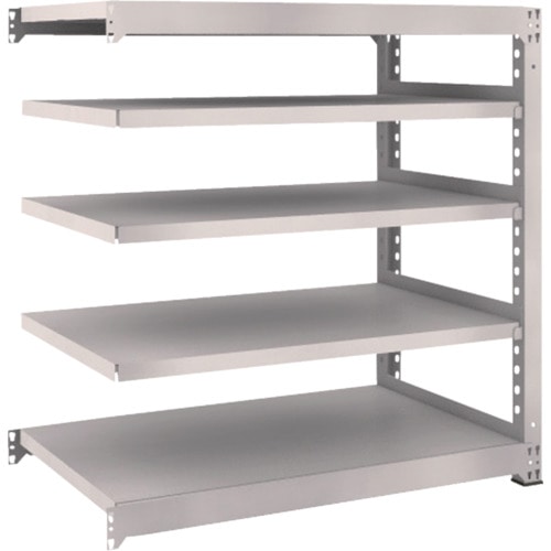 トラスコ中山 TRUSCO スチールラック M5型 W1200×D721×H1200 5段 連結 ネオグレー(ご注文単位1台)【直送品】