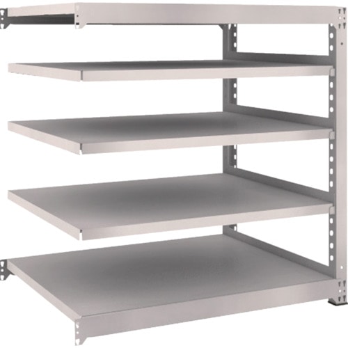 トラスコ中山 TRUSCO スチールラック M5型 W1200×D921×H1200 5段 連結 ネオグレー(ご注文単位1台)【直送品】
