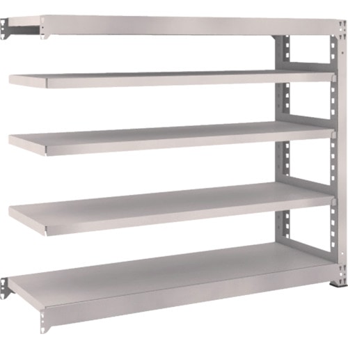 トラスコ中山 TRUSCO スチールラック M5型 W1500×D471×H1200 5段 連結 ネオグレー(ご注文単位1台)【直送品】