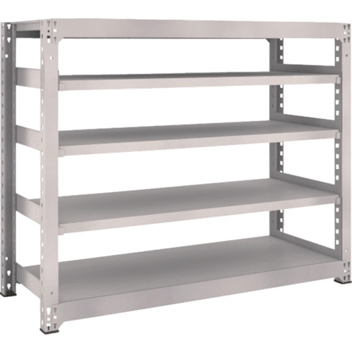 トラスコ中山 TRUSCO スチールラック M5型 W1500×D571×H1200 5段 単体 ネオグレー(ご注文単位1台)【直送品】