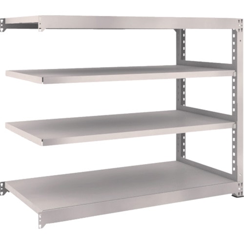 トラスコ中山 TRUSCO スチールラック M5型 W1500×D721×H1200 4段 連結 ネオグレー(ご注文単位1台)【直送品】