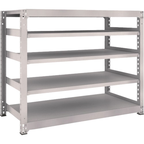 トラスコ中山 TRUSCO スチールラック M5型 W1500×D721×H1200 5段 単体 ネオグレー(ご注文単位1台)【直送品】